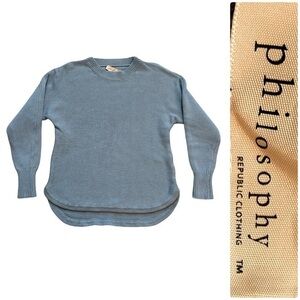 Philosophy Sky Blue Crew Neck Knit Sweater